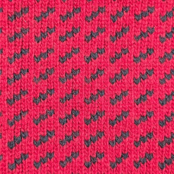 L.L. Bean Mens Red Birdseye Wool Sweater Size XXL Nordic Cabin Heritage Norway - Picture 4 of 10